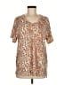 Unbranded Animal Print Tan Orange Short Sleeve T-Shirt Size M - photo 1