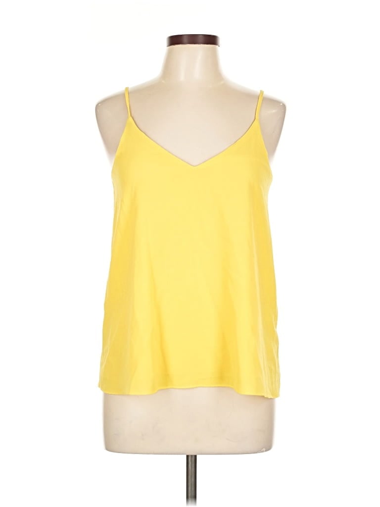 Pre-owned River Island Sleeveless Top Yellow Halter Neckline Tops