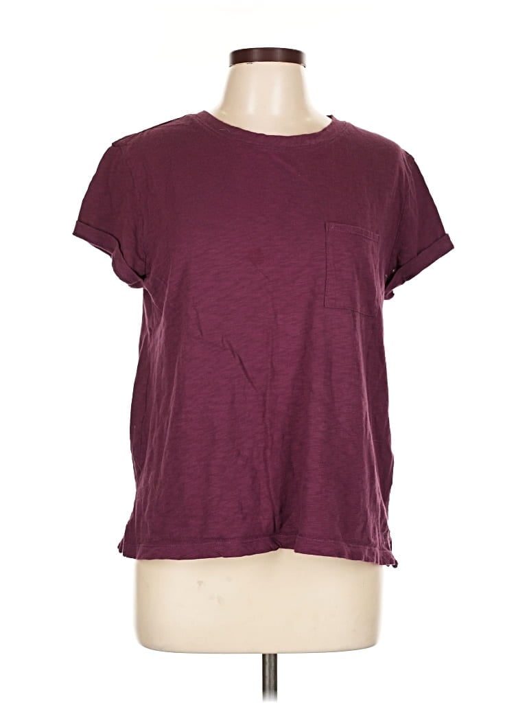 Pre-owned Joules Short Sleeve T-shirt In Burgundy