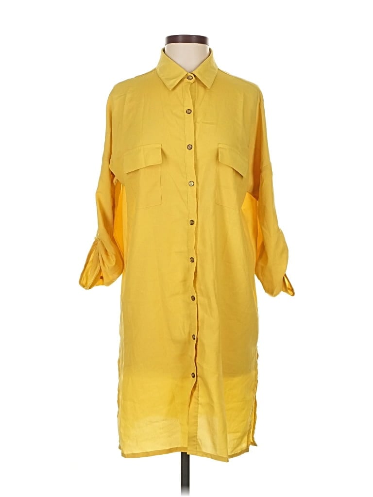 Pre-owned Assorted Brands Casual Dress In Yellow