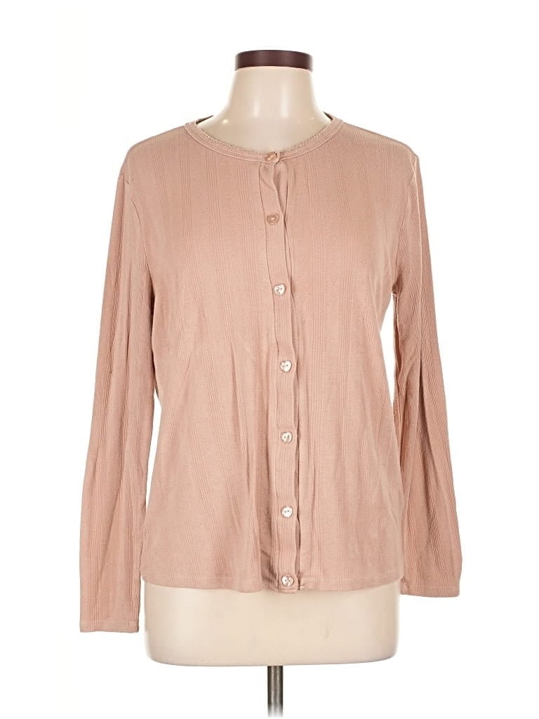 Pre-owned Assorted Brands Cardigan Sweater In Brown