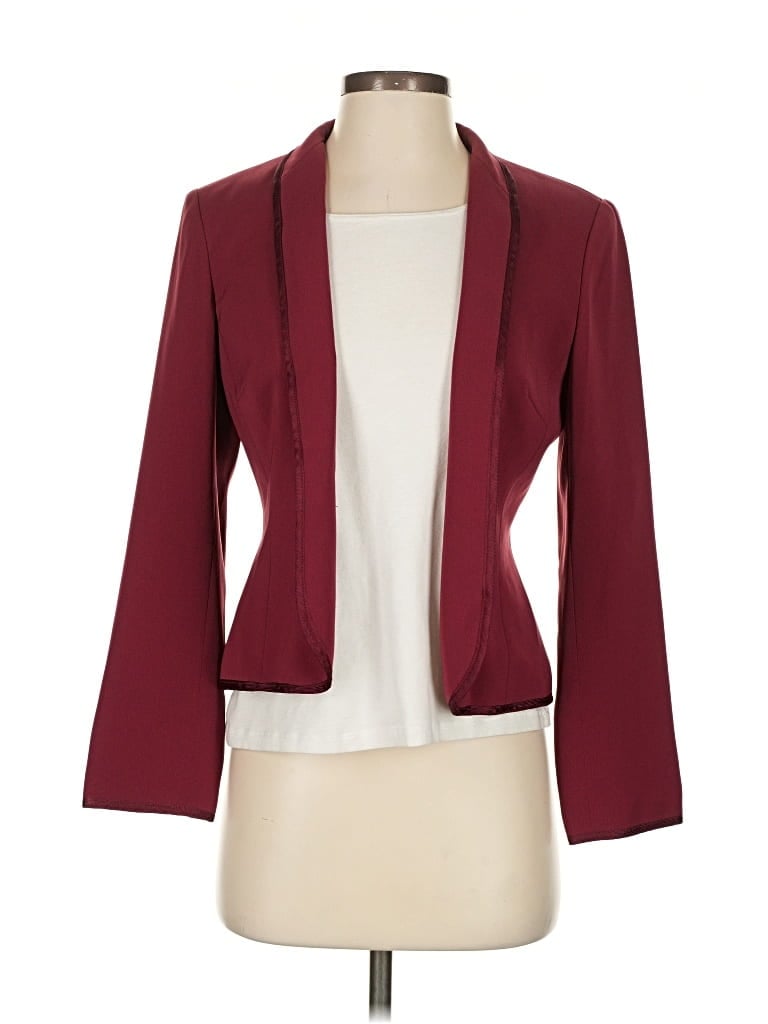 Pre-owned Jones New York Blazer Jacket In Burgundy