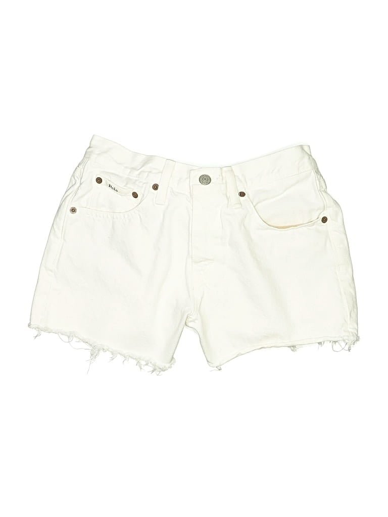 Pre-owned Polo By Ralph Lauren Denim Shorts In White
