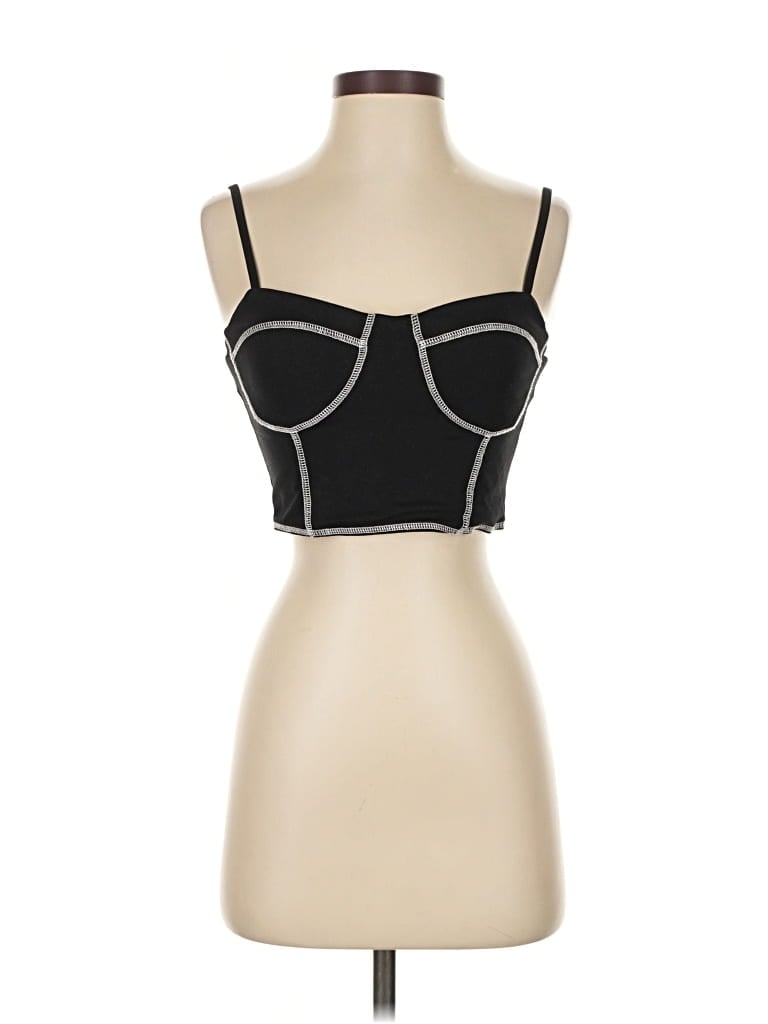 Pre-owned Superdown Sleeveless Top Black Strapless Neckline Tops