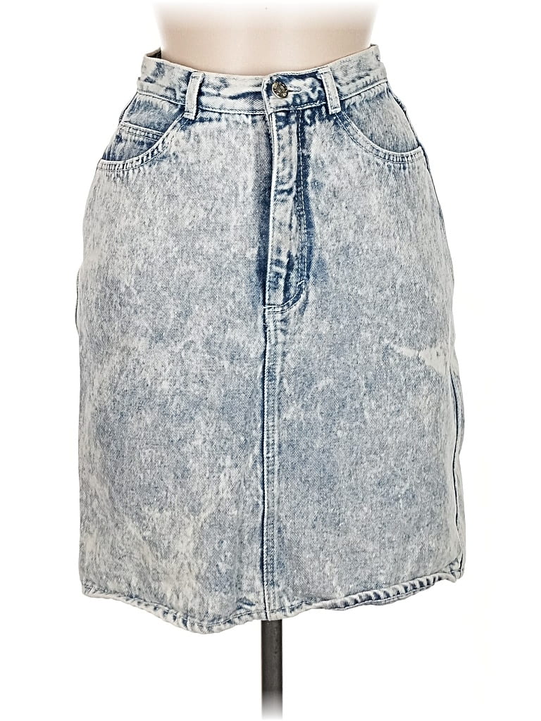 Pre-owned Unbranded Denim Skirt In Gray