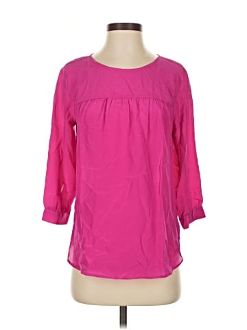 Tinley Road 3/4 Sleeve Silk Top (view 1)