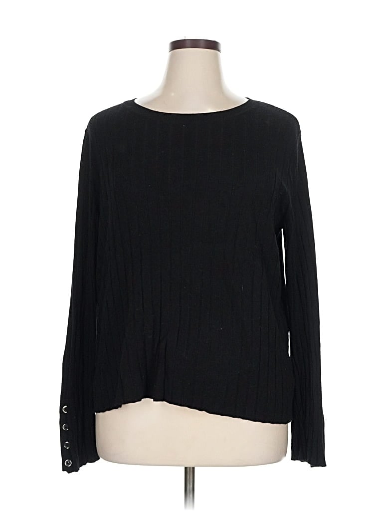 Pre-owned Liz Claiborne Pullover Sweater In Black