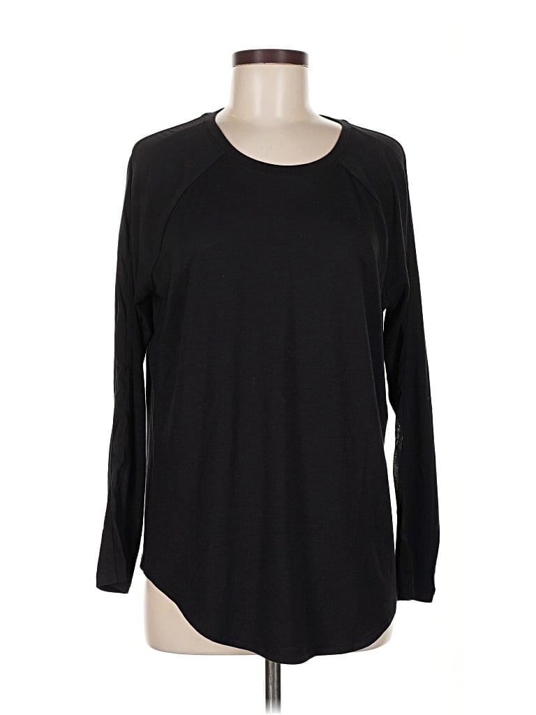 Pre-owned Athleta Long Sleeve T-shirt In Black