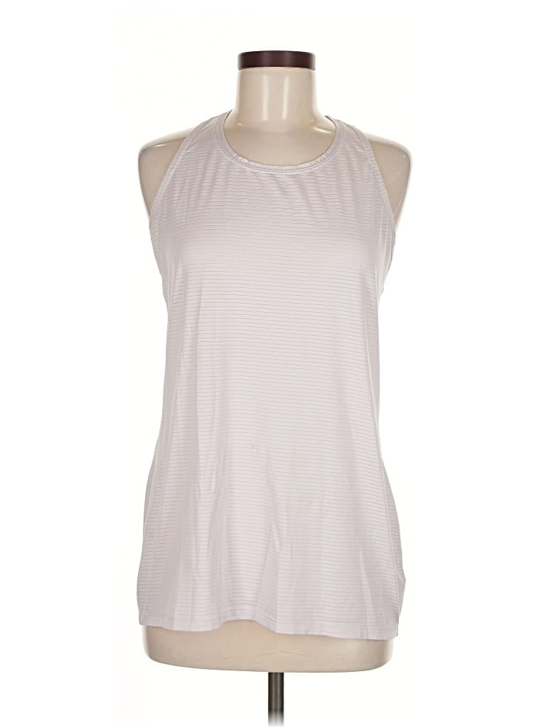 Pre-owned Athleta Sleeveless T-shirt In White