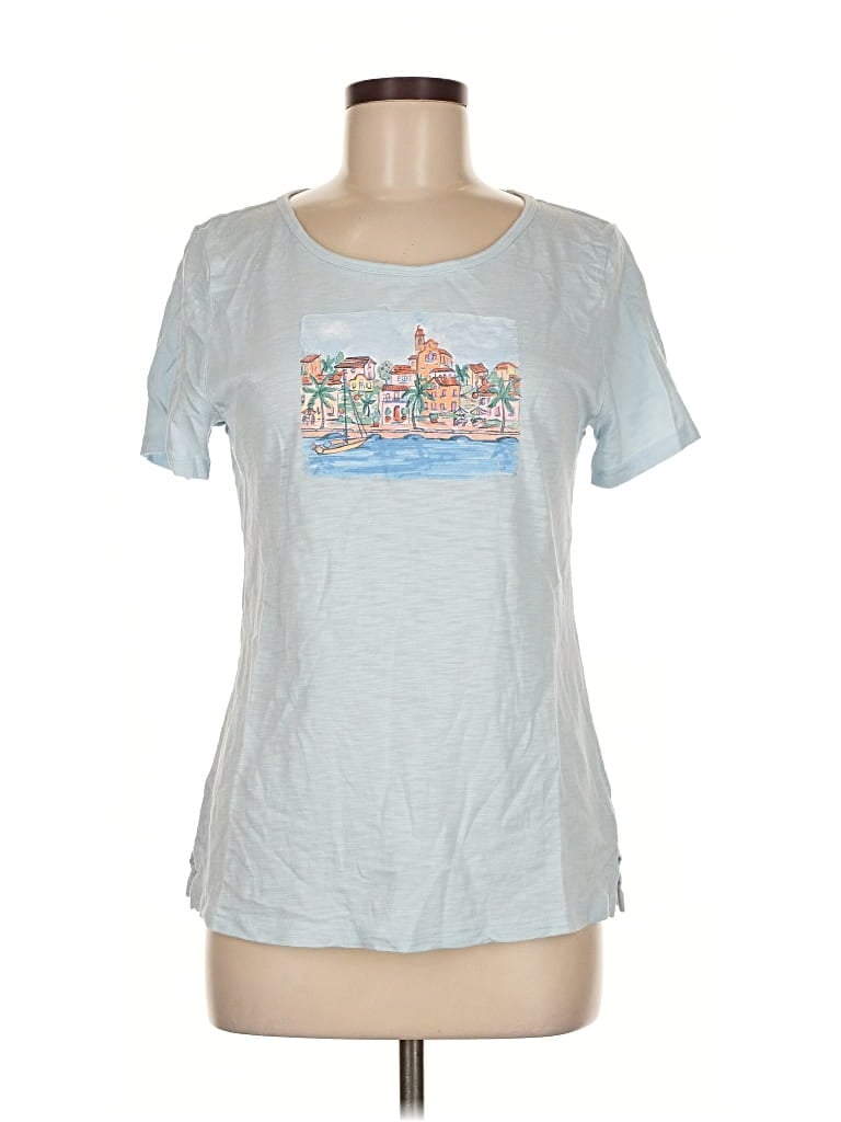 Pre-owned Talbots Short Sleeve T-shirt In Blue