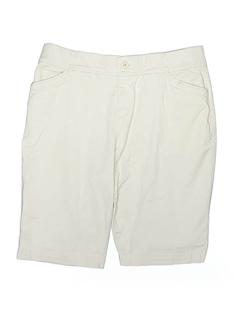 Pre-owned Cj Banks Khaki Shorts In White