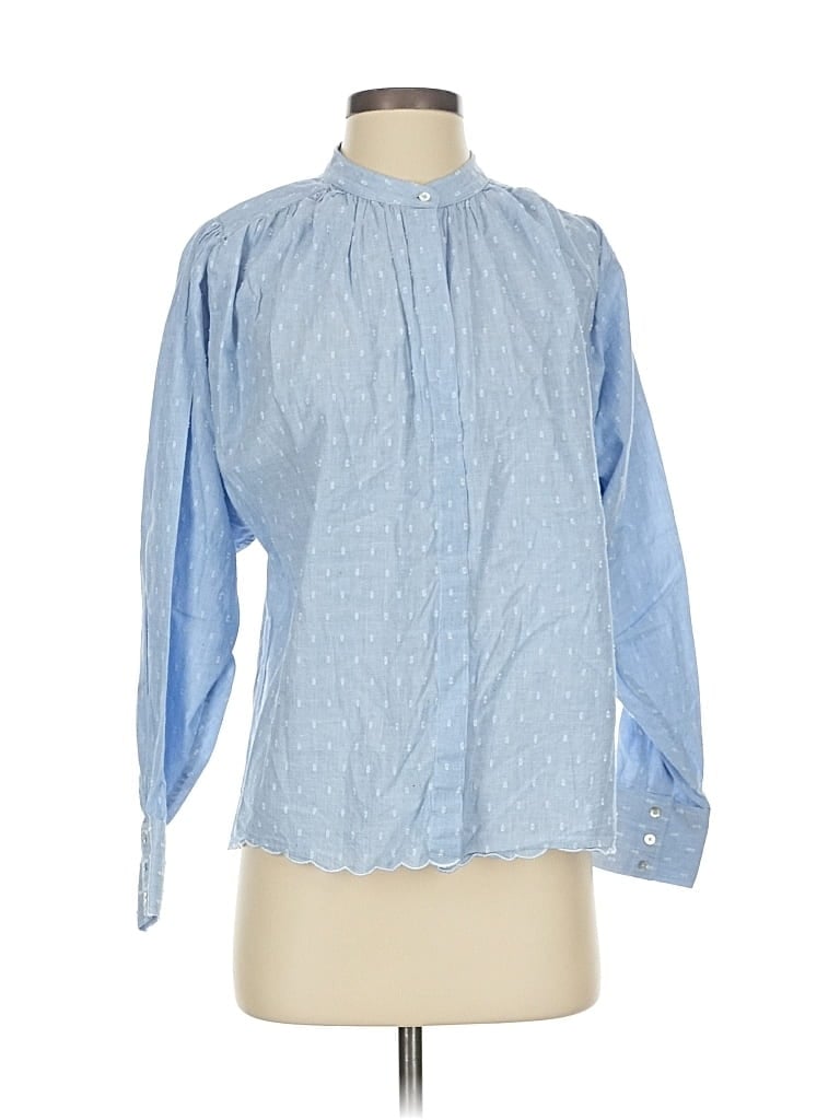 Pre-owned Joie Long Sleeve Blouse In Blue