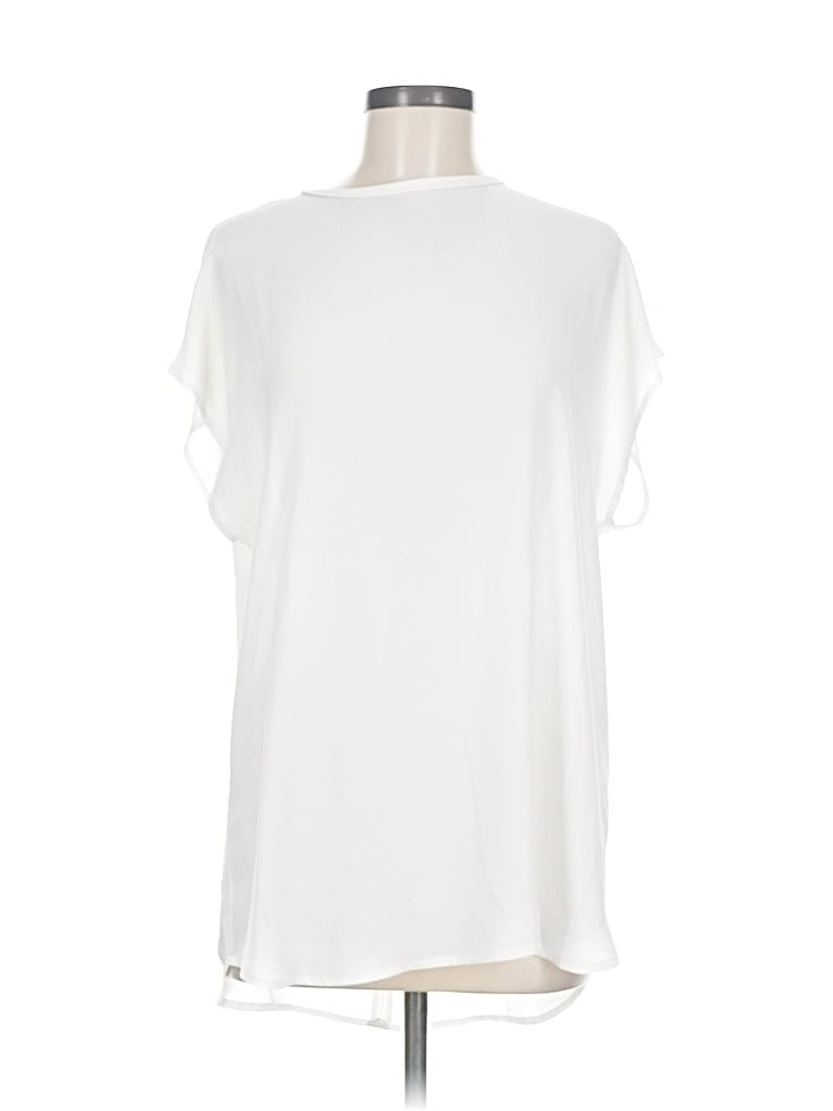 Pre-owned Banana Republic Short Sleeve Blouse In White