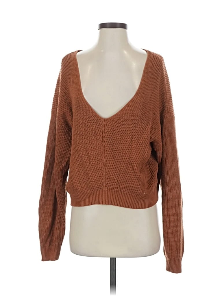 Pre-owned Lulus Pullover Sweater In Brown