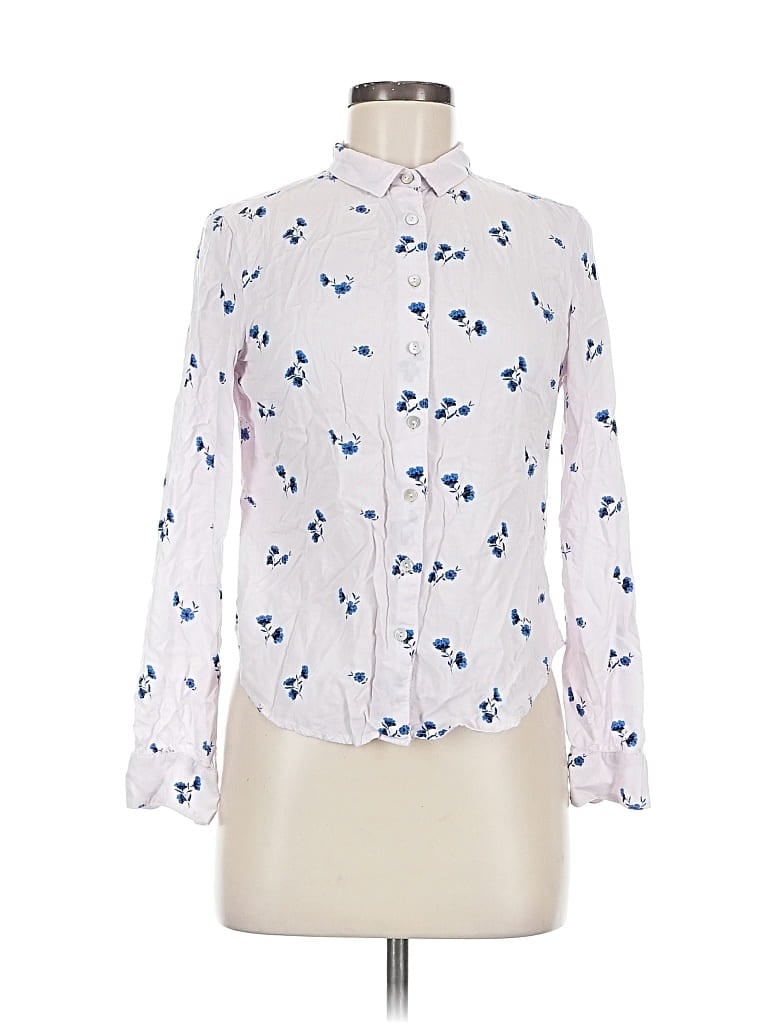 Pre-owned Levi's Long Sleeve Blouse In White