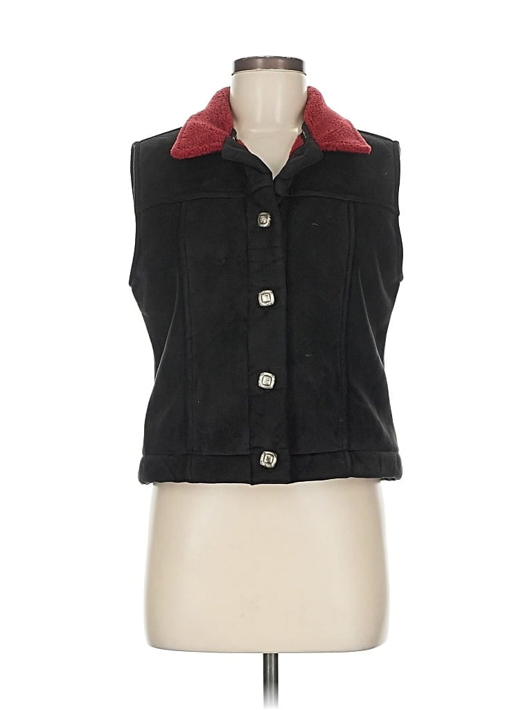 Pre-owned Urban Republic Faux Fur Vest In Black
