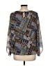 John Paul Richard 100% Polyester Blue Long Sleeve Blouse Size L - photo 2
