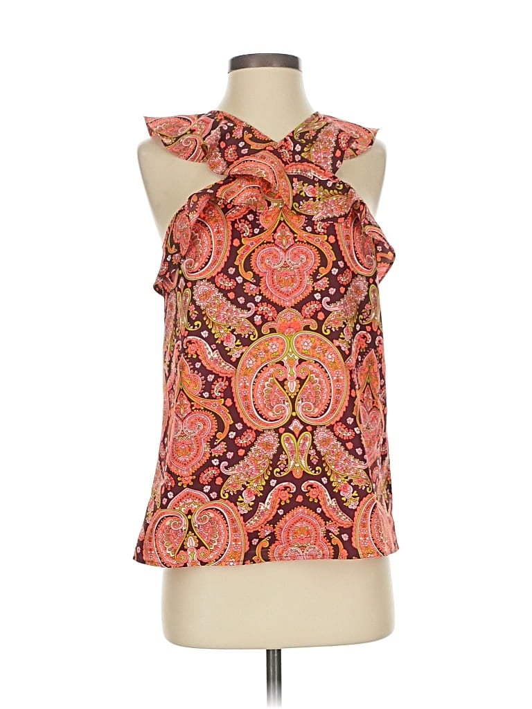 Pre-owned Banana Republic Sleeveless Blouse In Orange