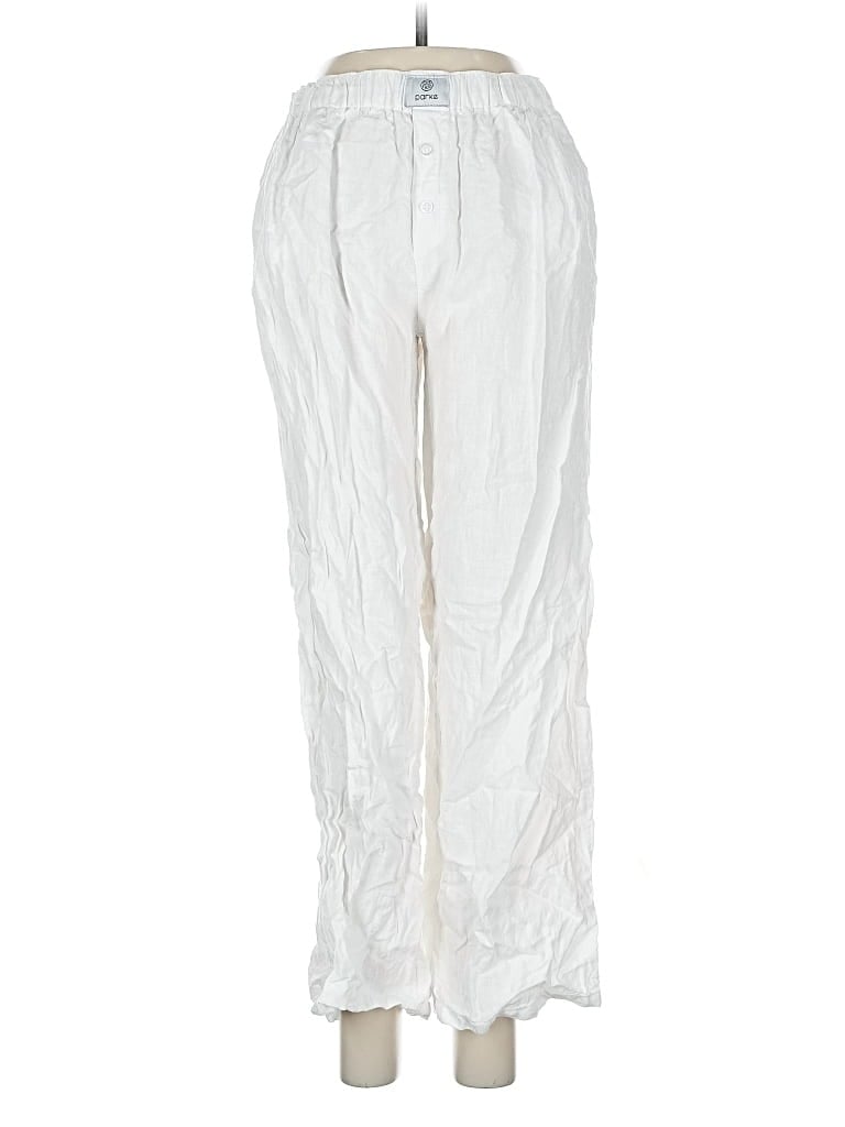 Pre-owned Parke Linen Pants In White