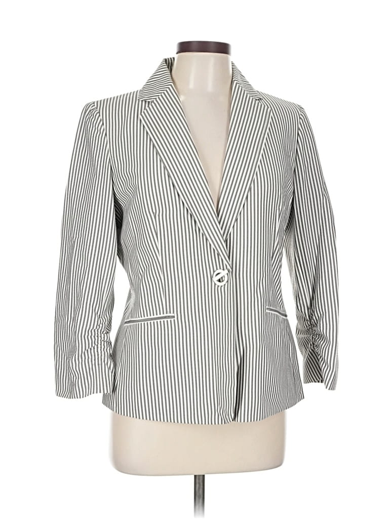 Pre-owned Kasper Blazer Jacket In Gray