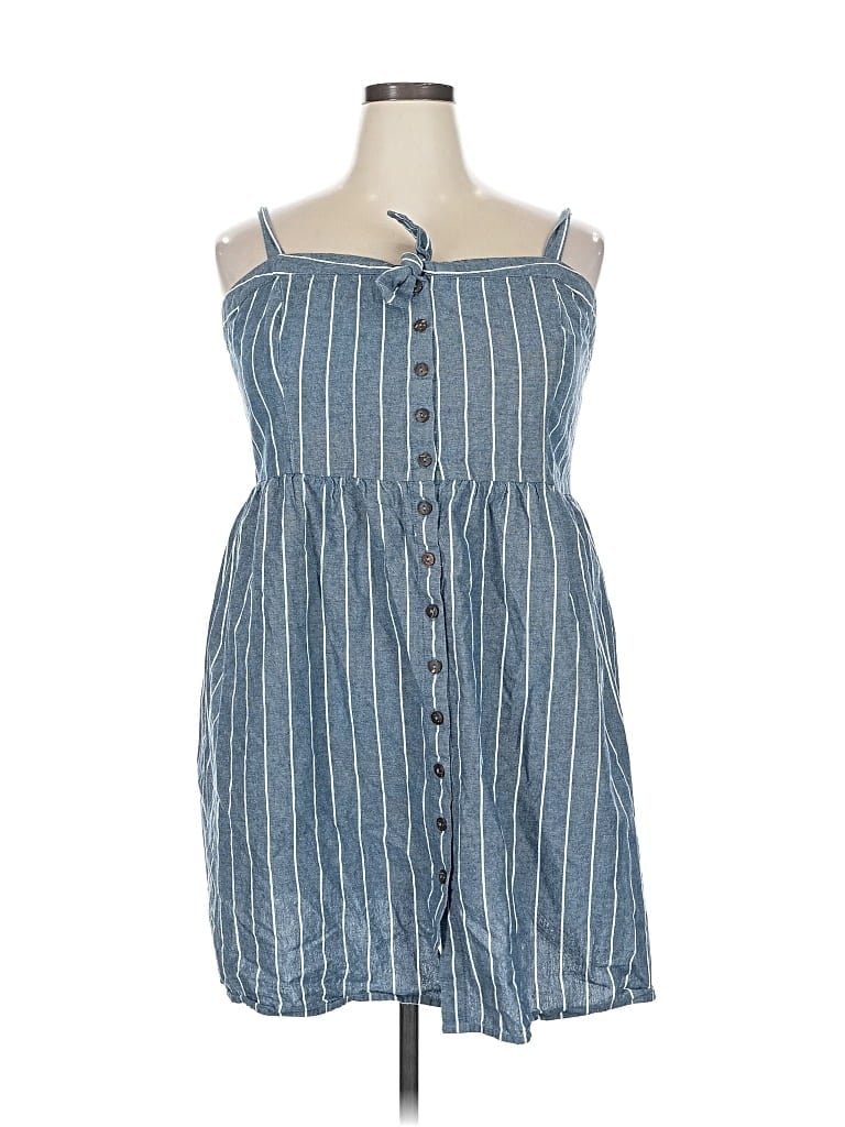 Pre-owned Forever 21 Plus Casual Dress In Blue