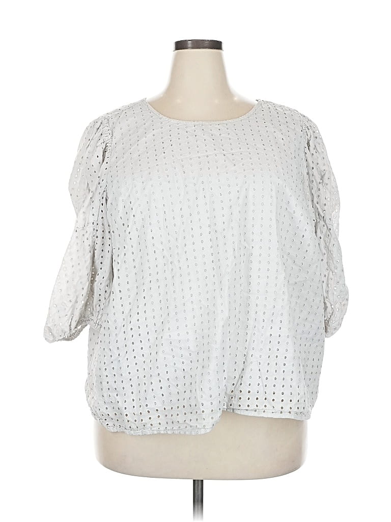Pre-owned A New Day 3/4 Sleeve Blouse In Silver
