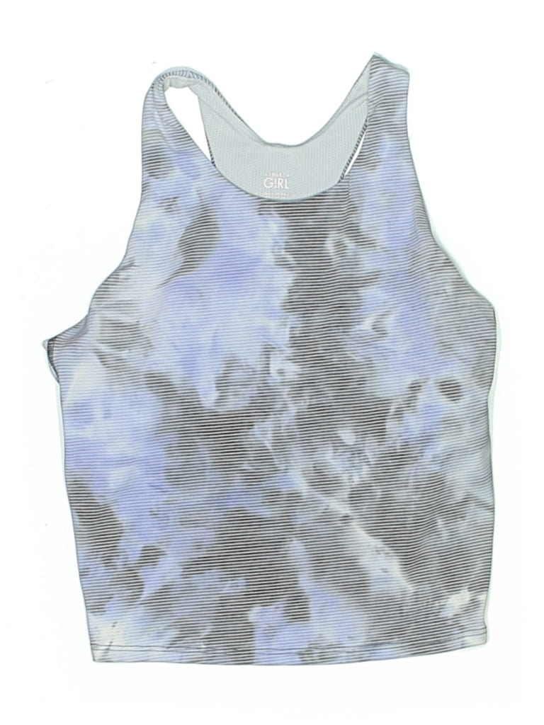 Pre-owned Athleta Girl Kids' Active Tank Top In Silver