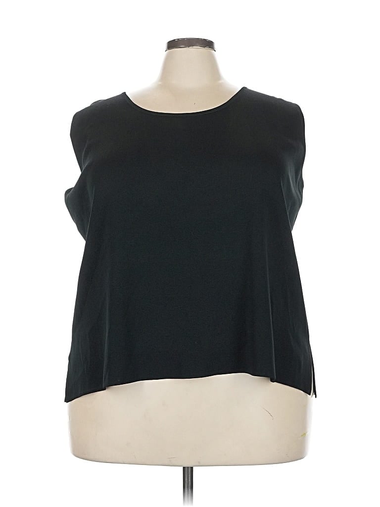 Pre-owned Ming Wang Sleeveless Blouse In Black