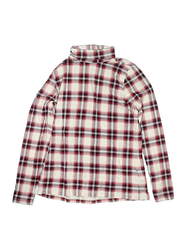 Pre-owned Lands' End Kids' Long Sleeve Turtleneck In Burgundy