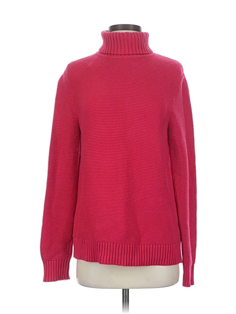 Pre-owned J.crew Factory Store Turtleneck Sweater In Red