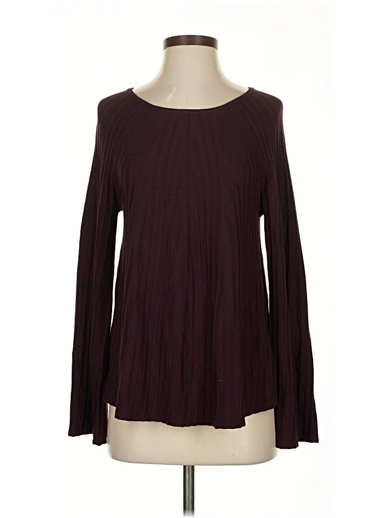 Pre-owned Soft Surroundings Pullover Sweater In Burgundy