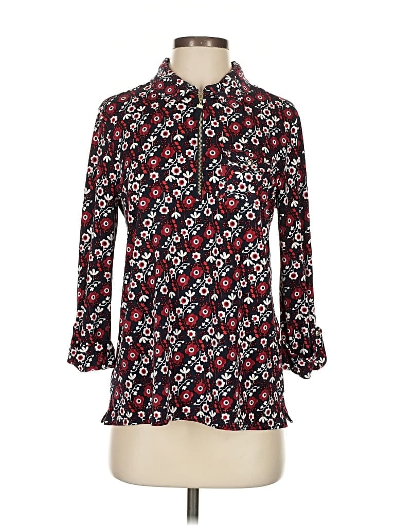 Pre-owned Tommy Hilfiger 3/4 Sleeve Blouse In Black