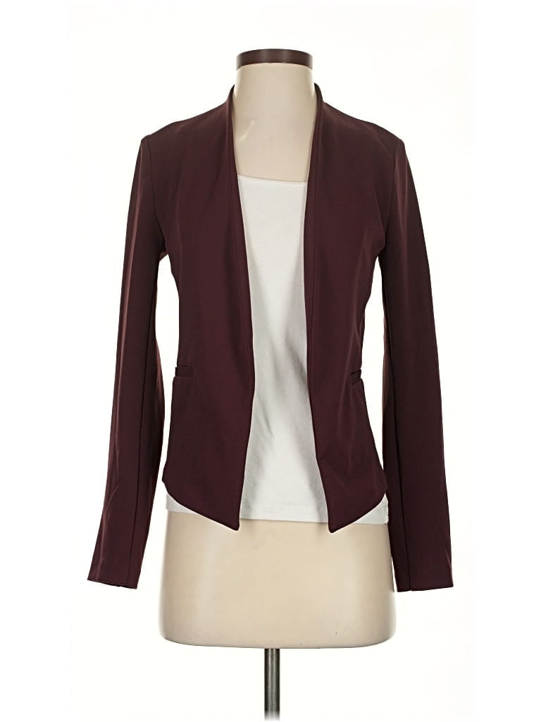 Pre-owned Dynamite Blazer Jacket In Burgundy