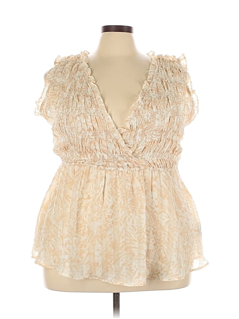 Pre-owned Torrid Sleeveless Blouse In Gold