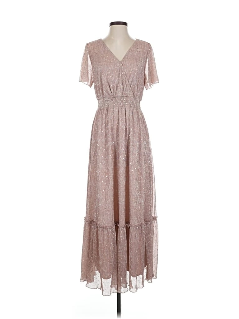 Pre-owned Simplee Casual Dress In Brown
