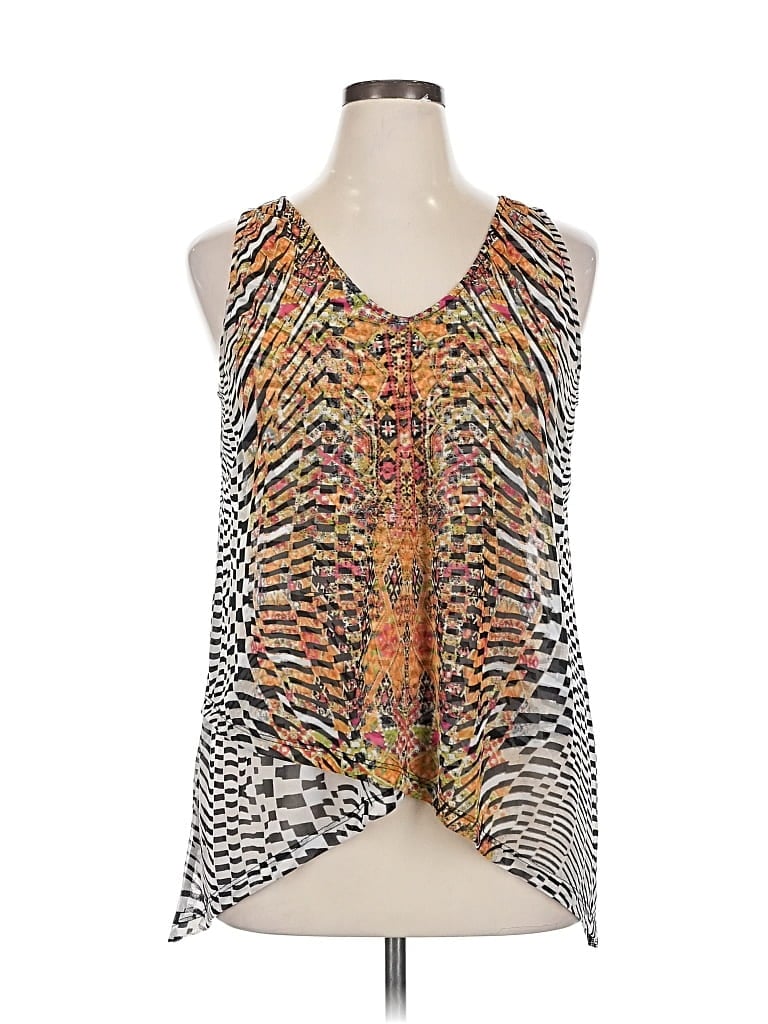 Pre-owned Lane Bryant Sleeveless Blouse In Gray