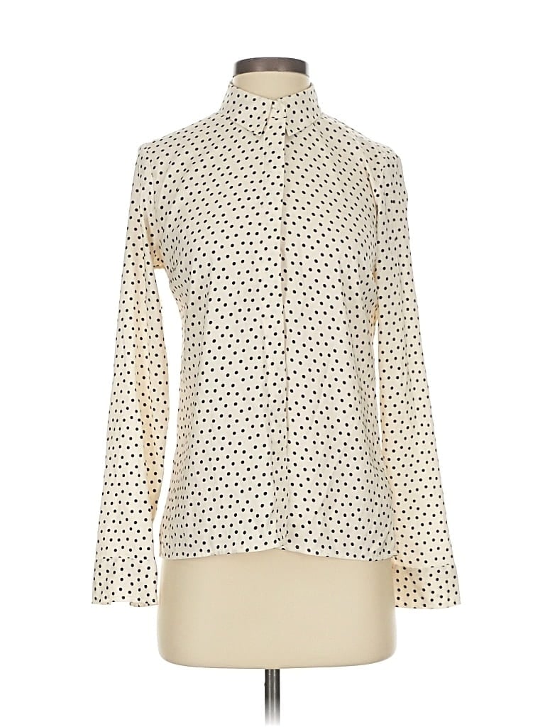 Pre-owned Express Long Sleeve Blouse In White