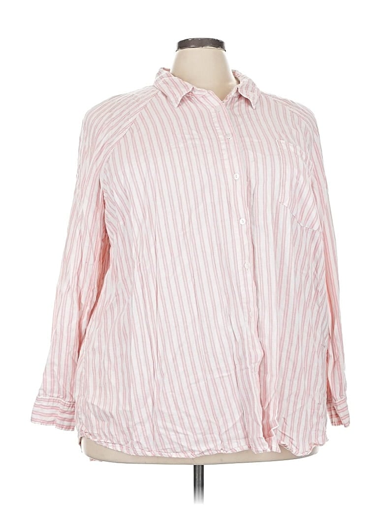 Pre-owned Universal Thread Long Sleeve Button Down Shirt In Pink