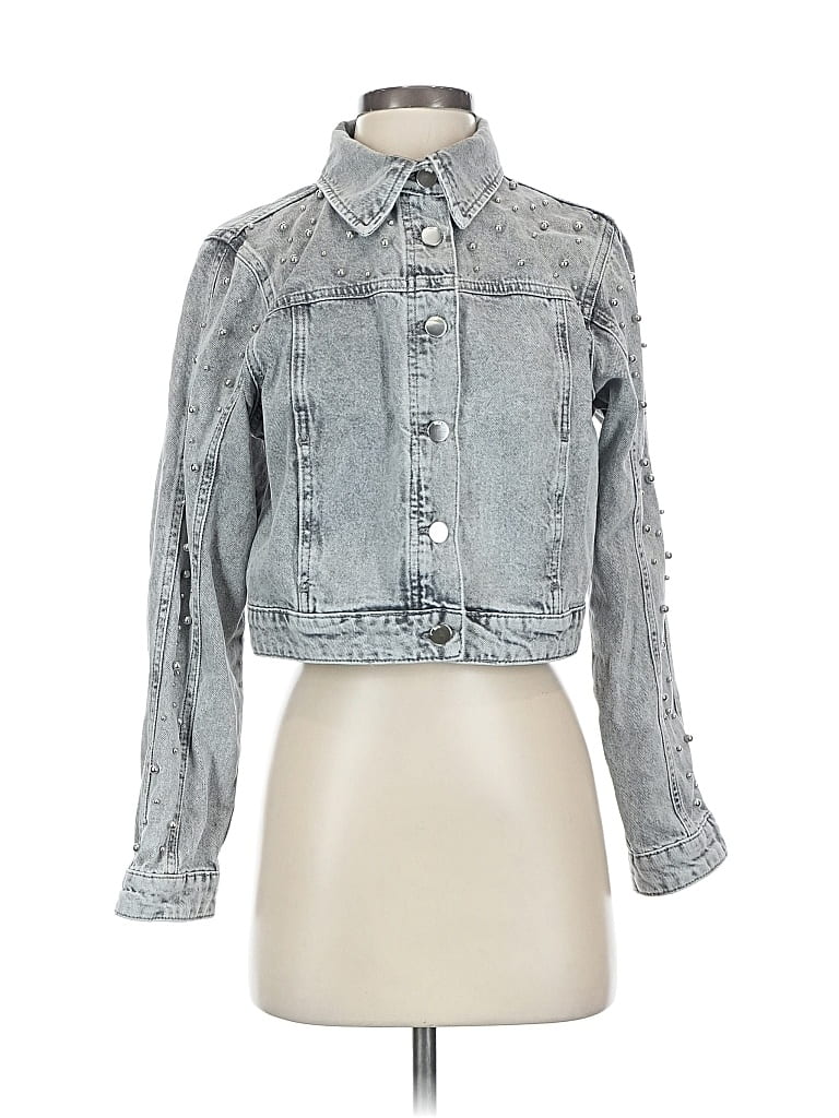 Pre-owned Zara Denim Jacket In Gray
