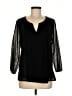 sweet grey 100% Polyester Black 3/4 Sleeve Blouse Size M - photo 1