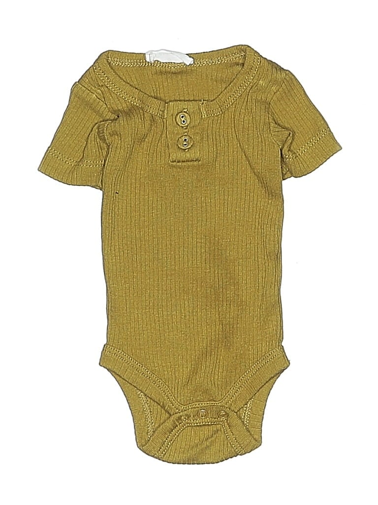 Pre-owned Jamie Kay Babies' Short Sleeve Onesie In Gold