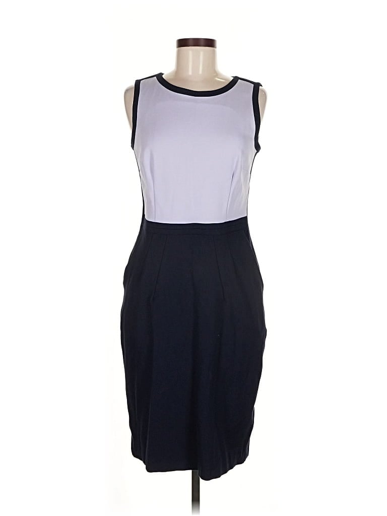 Pre-owned Lands' End Cocktail Dress In Gray