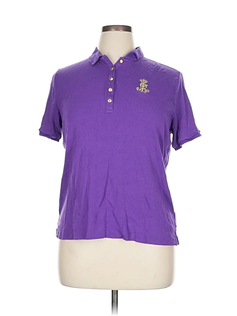 Pre-owned Polo Ralph Lauren Short Sleeve Polo Shirt In Purple