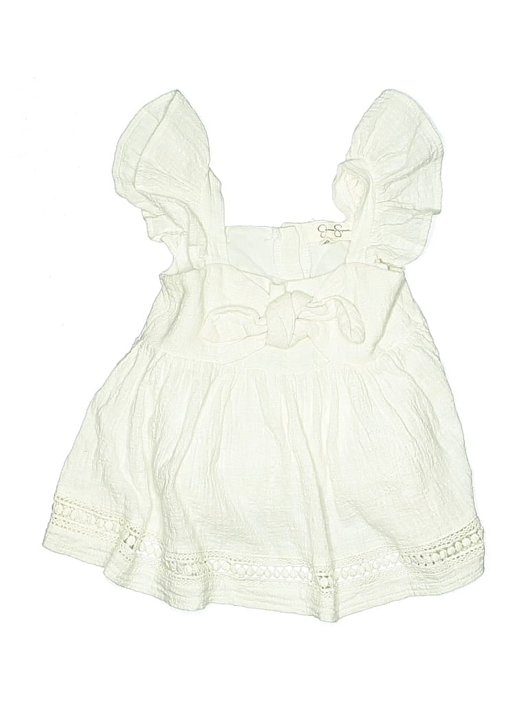 Pre-owned Jessica Simpson Kids' Sleeveless Blouse In White