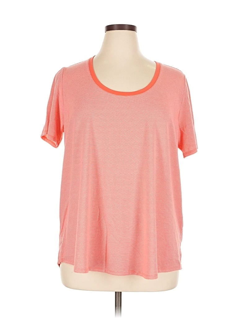 Pre-owned Lands' End Active T-shirt In Orange