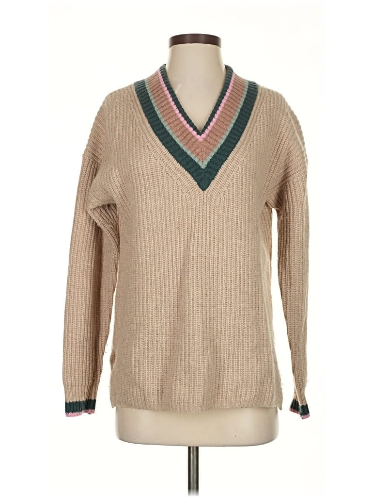 Pre-owned Madewell Pullover Sweater In Brown