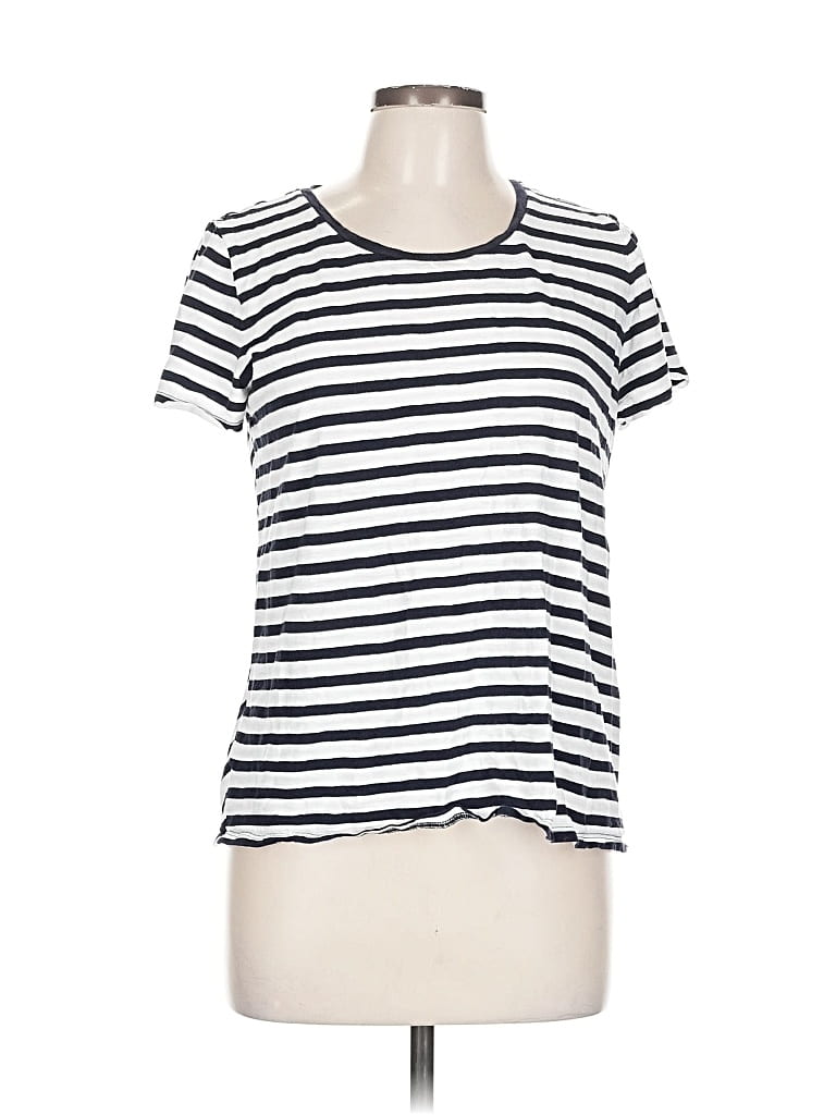 Pre-owned Ann Taylor Loft Short Sleeve T-shirt In White