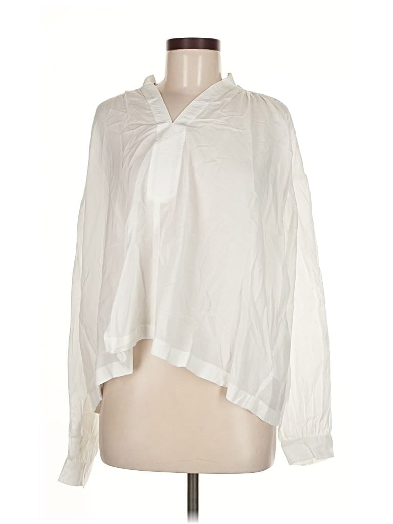 Madewell Long Sleeve Blouse In White