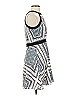 Parker 100% Polyester Graphic Blue Cocktail Dress Size XS - photo 4