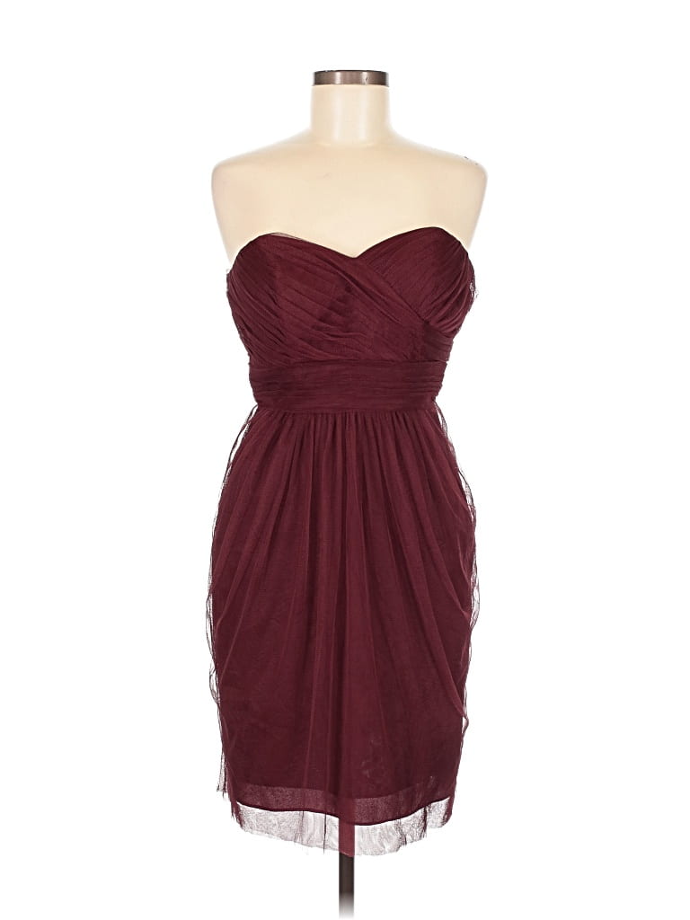 Pre-owned Jenny Yoo Collection Cocktail Dress In Burgundy
